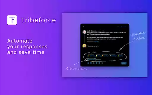 Tribeforce Smart AI replies for Social Media  from Chrome web store to be run with OffiDocs Chromium online
