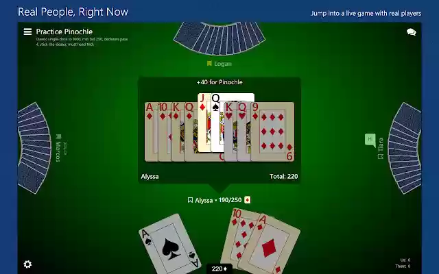 Trickster Pinochle  from Chrome web store to be run with OffiDocs Chromium online