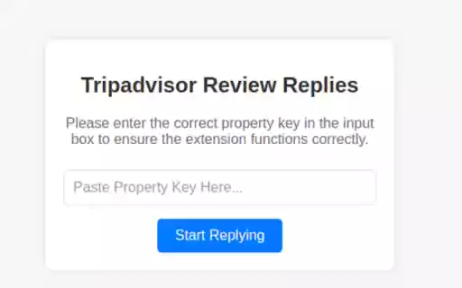 Tripadvisor Review Replies from Chrome web store to be run with OffiDocs Chromium online Tripadvisor Review Replies from Chrome web store to be run with OffiDocs Chromium online