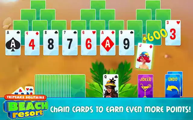 Tripeak Solitaire Beach Resort Card Game  from Chrome web store to be run with OffiDocs Chromium online