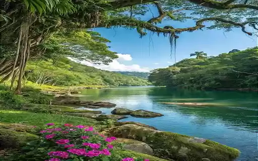 Tropical forest wallpaper  from Chrome web store to be run with OffiDocs Chromium online