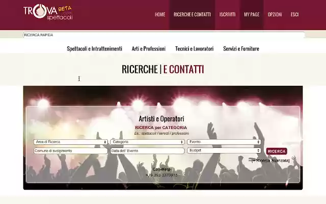 TROVAspettacoli from Chrome web store to be run with OffiDocs Chromium online TROVAspettacoli from Chrome web store to be run with OffiDocs Chromium online