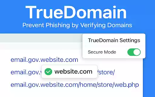 TrueDomain  from Chrome web store to be run with OffiDocs Chromium online