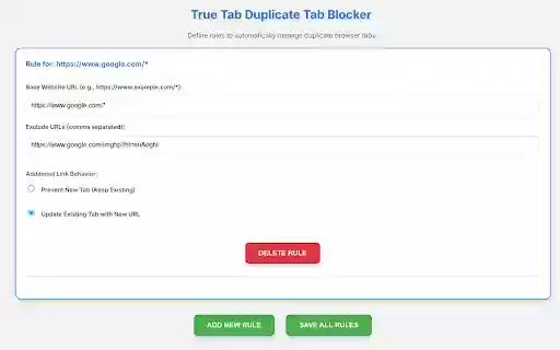 True Tab Duplicate Tab Blocker  from Chrome web store to be run with OffiDocs Chromium online
