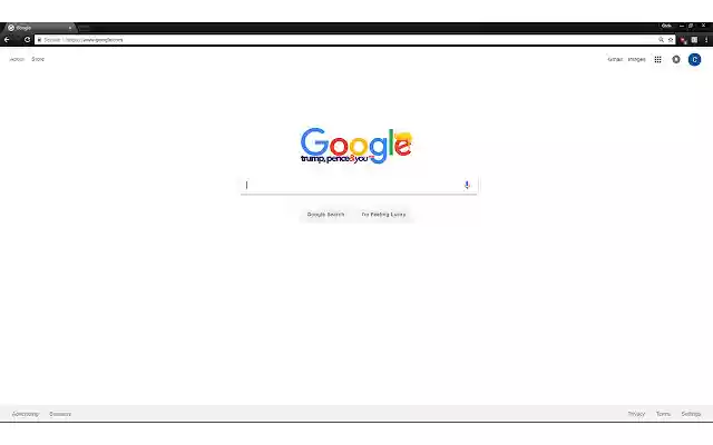 trumpGoogleHomepage  from Chrome web store to be run with OffiDocs Chromium online