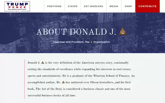 TrumpTurd  from Chrome web store to be run with OffiDocs Chromium online