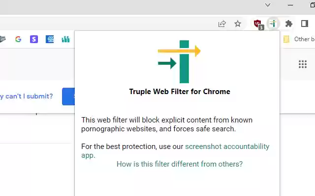 Truple Web Filter for Chrome  from Chrome web store to be run with OffiDocs Chromium online