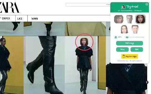 Try It On  from Chrome web store to be run with OffiDocs Chromium online