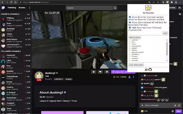 ttv favorites from Chrome web store to be run with OffiDocs Chromium online ttv favorites from Chrome web store to be run with OffiDocs Chromium online