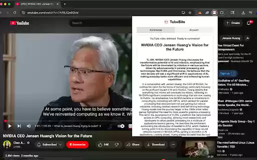 TubeBite  from Chrome web store to be run with OffiDocs Chromium online