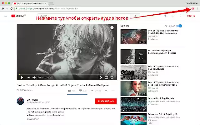 Tube Streamer  from Chrome web store to be run with OffiDocs Chromium online