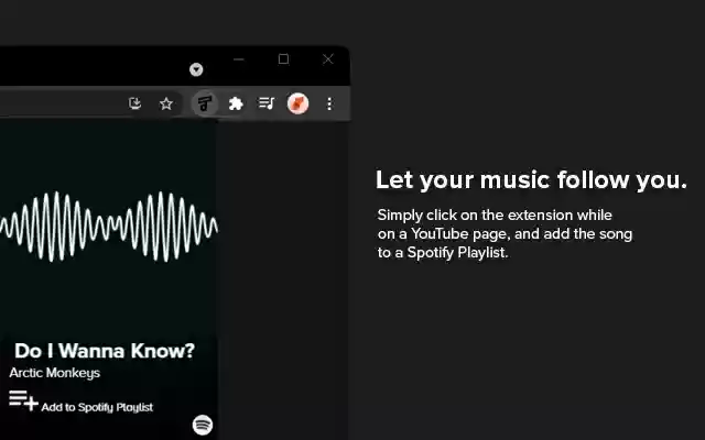Tubify YouTube to Spotify  from Chrome web store to be run with OffiDocs Chromium online