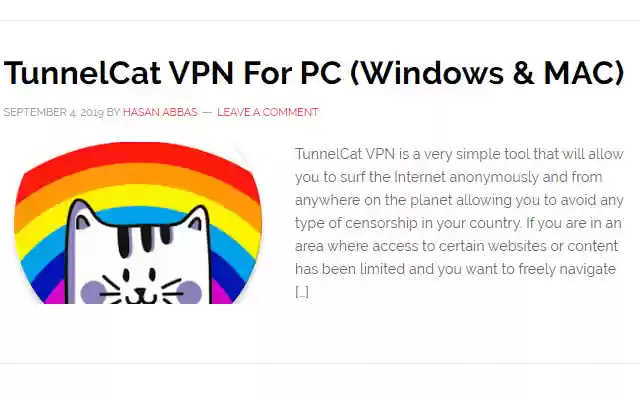 TunnelCat VPN ສໍາລັບ PC ຈາກຮ້ານເວັບ Chrome ທີ່ຈະດໍາເນີນການກັບ OffiDocs Chromium ອອນໄລນ໌