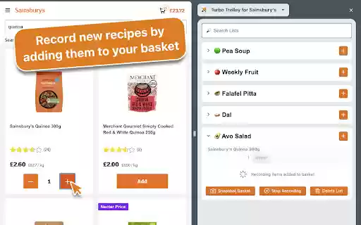 Turbo Trolley for Sainsburys  from Chrome web store to be run with OffiDocs Chromium online