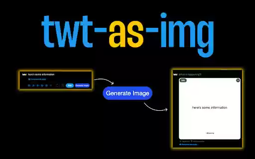 Tweet as Image Tweet to Image Converter  from Chrome web store to be run with OffiDocs Chromium online