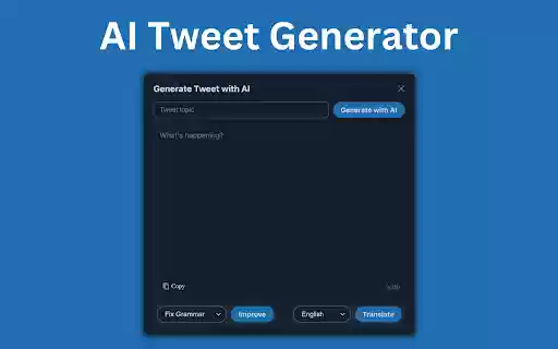 Tweet Generator  from Chrome web store to be run with OffiDocs Chromium online