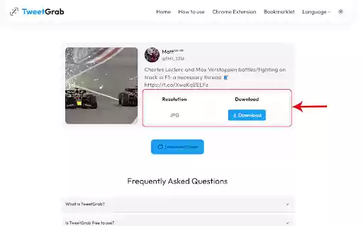 TweetGrab Save videos from twitter  from Chrome web store to be run with OffiDocs Chromium online