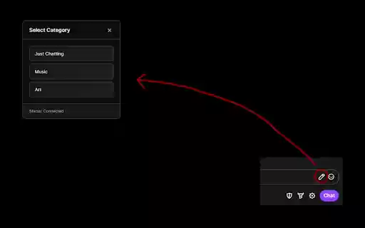 Twitch Category Shortcut  from Chrome web store to be run with OffiDocs Chromium online