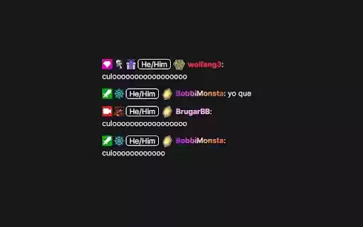 Twitch Chat TheHitless Badges  from Chrome web store to be run with OffiDocs Chromium online