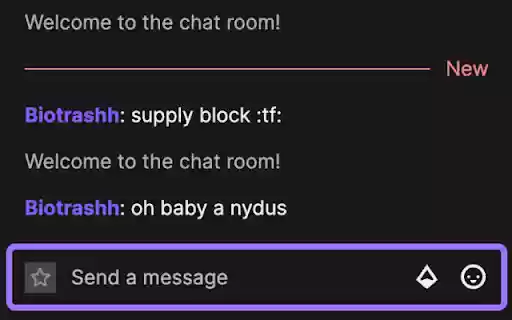 Twitch Chat Welcome Message Remover  from Chrome web store to be run with OffiDocs Chromium online