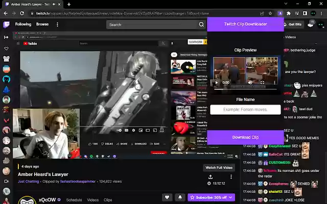 Twitch Clip Downloader from Chrome web store to be run with OffiDocs Chromium online Twitch Clip Downloader from Chrome web store to be run with OffiDocs Chromium online