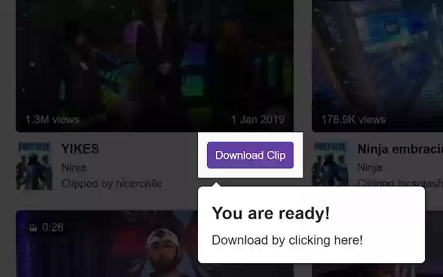 Twitch Clip Downloader 2020  from Chrome web store to be run with OffiDocs Chromium online