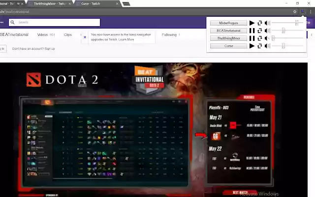 Twitch Control  from Chrome web store to be run with OffiDocs Chromium online