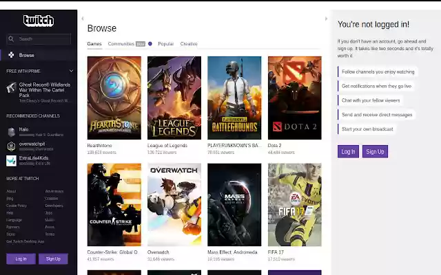 Twitch.Frameless  from Chrome web store to be run with OffiDocs Chromium online