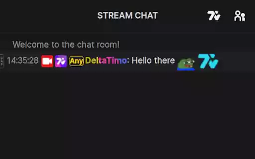 Twitch Pronouns (alejo.io for 7TV)  from Chrome web store to be run with OffiDocs Chromium online