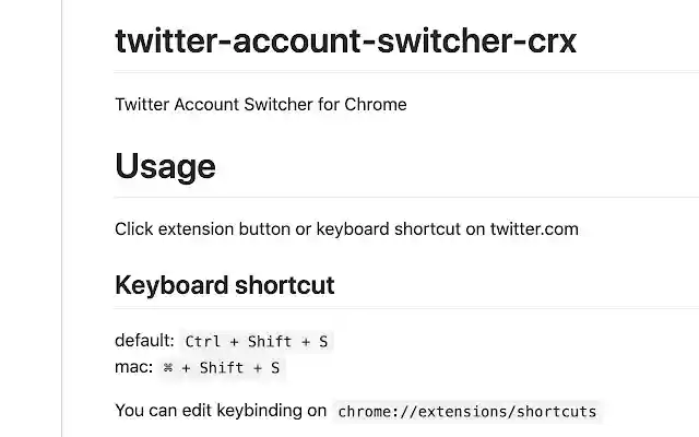Twitter Account Switcher from Chrome web store to be run with OffiDocs Chromium online Twitter Account Switcher from Chrome web store to be run with OffiDocs Chromium online