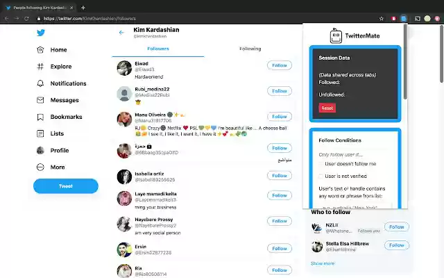 Twitter Automate  from Chrome web store to be run with OffiDocs Chromium online