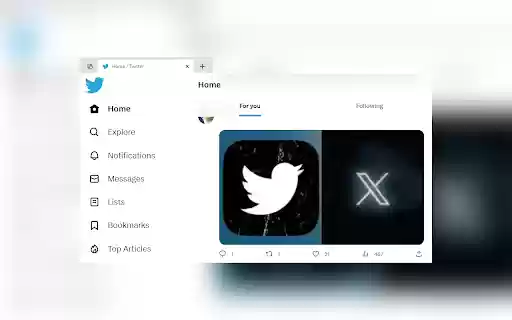 TwitterBird  from Chrome web store to be run with OffiDocs Chromium online