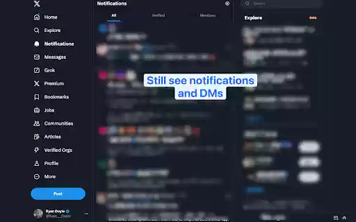 Twitter Focus  from Chrome web store to be run with OffiDocs Chromium online
