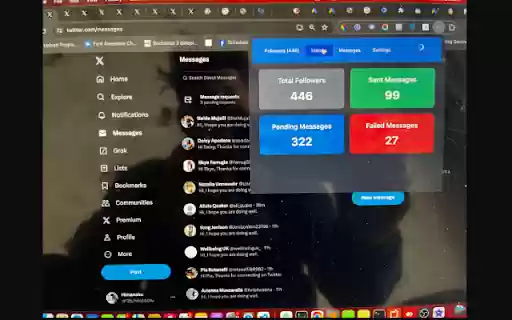 Twitter follower export from Chrome web store to be run with OffiDocs Chromium online Twitter follower export from Chrome web store to be run with OffiDocs Chromium online