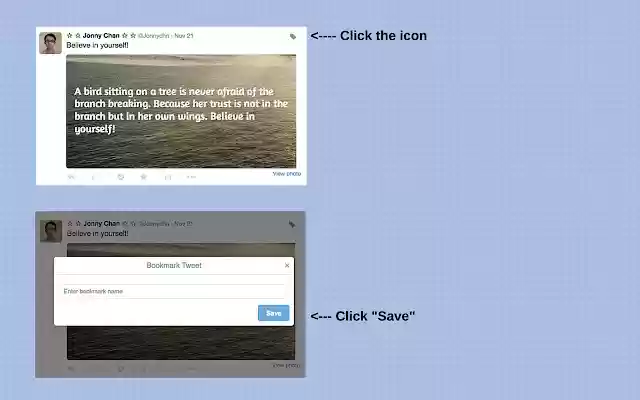 Twitter Save Button from Chrome web store to be run with OffiDocs Chromium online Twitter Save Button from Chrome web store to be run with OffiDocs Chromium online