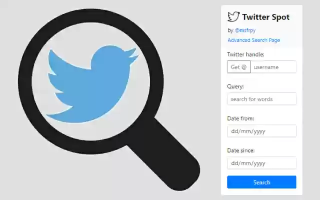 Twitter Spot  from Chrome web store to be run with OffiDocs Chromium online