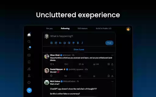 Twitter/X Minimal Theme  from Chrome web store to be run with OffiDocs Chromium online