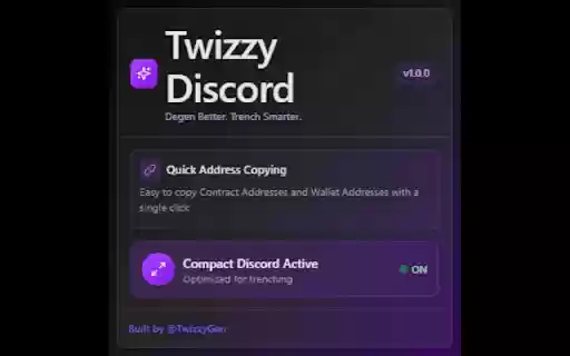 Twizzy Discord  from Chrome web store to be run with OffiDocs Chromium online