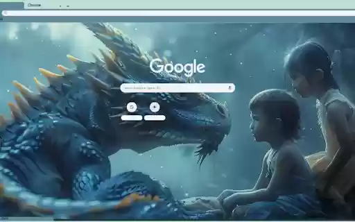 two children looking into the dragons eyes  from Chrome web store to be run with OffiDocs Chromium online