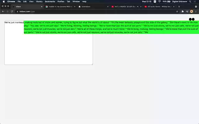 Type J  from Chrome web store to be run with OffiDocs Chromium online