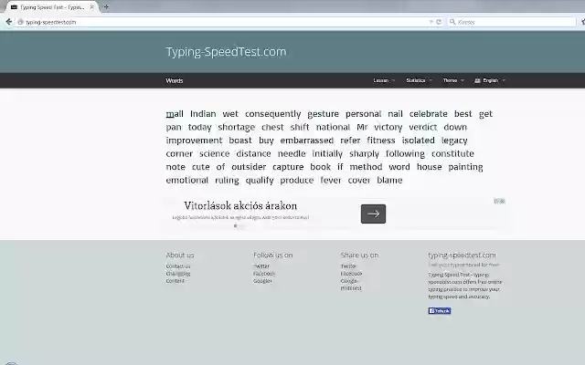 Typing SpeedTest.com  from Chrome web store to be run with OffiDocs Chromium online