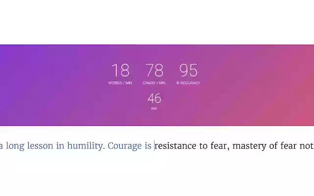 Typing Test (Typing Speed Test / WPM Test)  from Chrome web store to be run with OffiDocs Chromium online