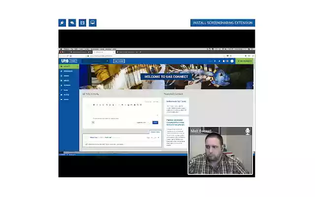 UAS ScreenSharing  from Chrome web store to be run with OffiDocs Chromium online
