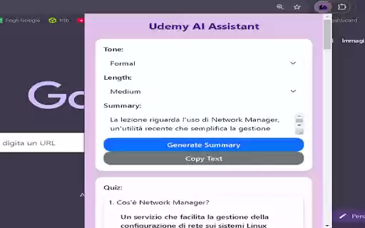 Udemy AI Companion  from Chrome web store to be run with OffiDocs Chromium online