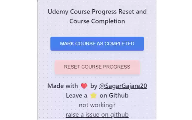 OffiDocs Chromium çevrimiçi ile çalıştırılacak Chrome web mağazasından Udemy Progress Reset ve Completer