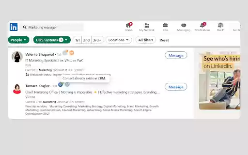 UDS LinkedIn Scraper for D365 from Chrome web store to be run with OffiDocs Chromium online UDS LinkedIn Scraper for D365 from Chrome web store to be run with OffiDocs Chromium online