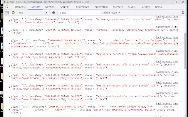 ui events recorder  from Chrome web store to be run with OffiDocs Chromium online
