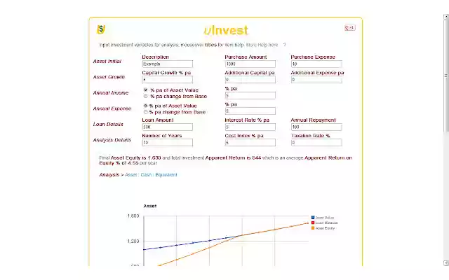 uInvest  from Chrome web store to be run with OffiDocs Chromium online