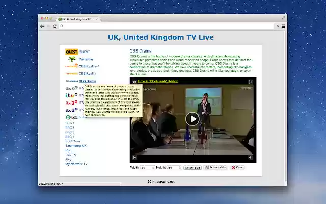 UK TV Live  from Chrome web store to be run with OffiDocs Chromium online