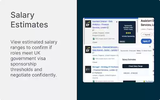 UK Visa Sponsorship Checker: Use AI to find a visa sponsored job  from Chrome web store to be run with OffiDocs Chromium online